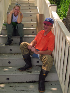 Susan Bacot-Davis and Stephen Phillips, Rosslyn boathouse stairway