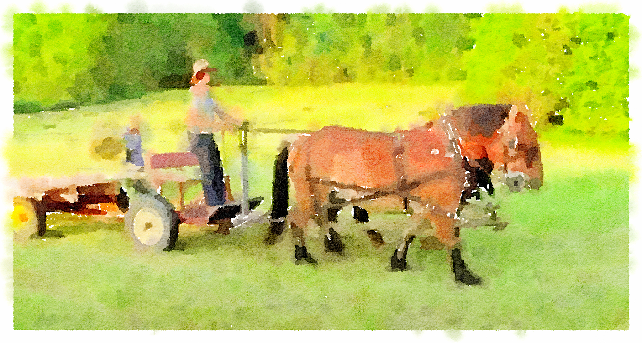 Haying with Draft Horses at Full and By Farm: a video meditation on low impact hay gathering... (Source: Rosslyn Redux)