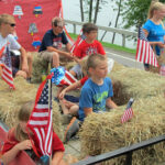 Lakeside School Float, 4th of July parade, Essex, NY 2013