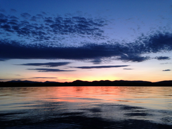 Sun Setting into the Adirondacks