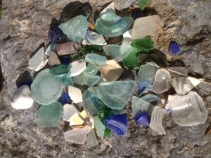 Sea glass (lake glass?) from Rosslyn's Lake Champlain waterfront.