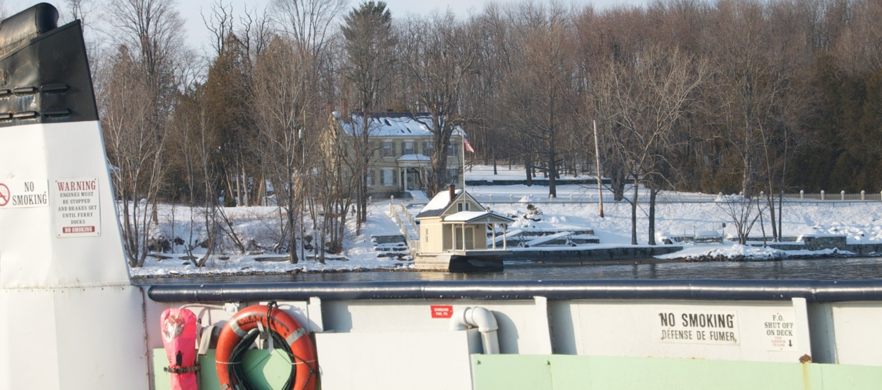 Photo of Rosslyn taken from ferry last winter. (Credit: Tanya)