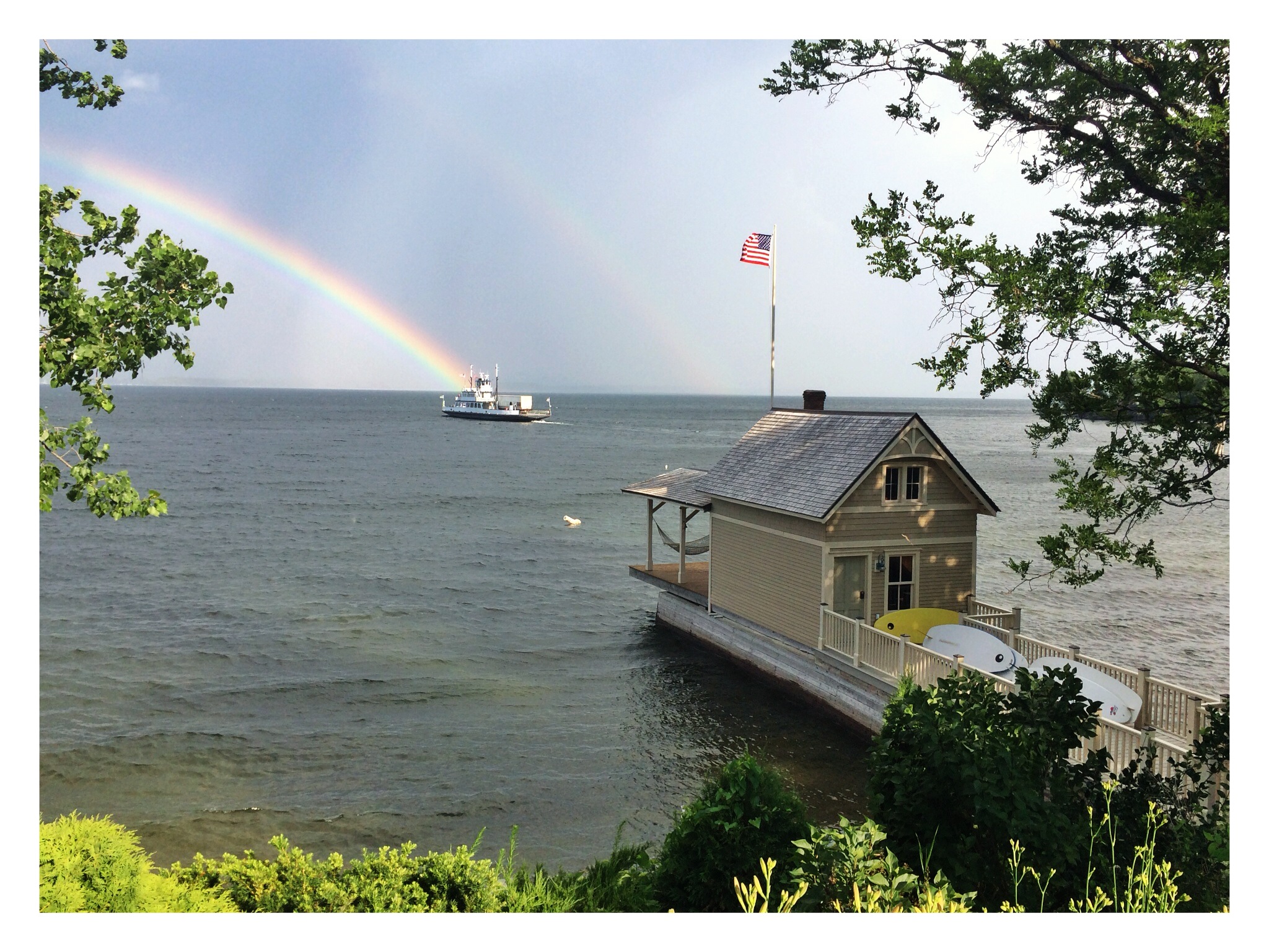 Boathouse, Ferry & Rainbow