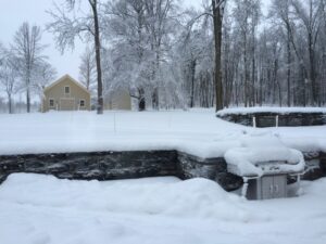 Winter started out with a deep, heavy, wet snowfall in early December 2014 that buried the grill.