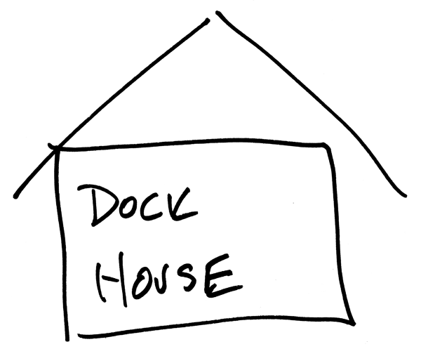 Essex Dock House doodle by David Brayden (Source: essexonlakechamplain.com)