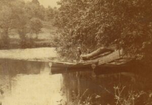 Butternut Flats on the Boquet River (Source: detail from vintage postcard)