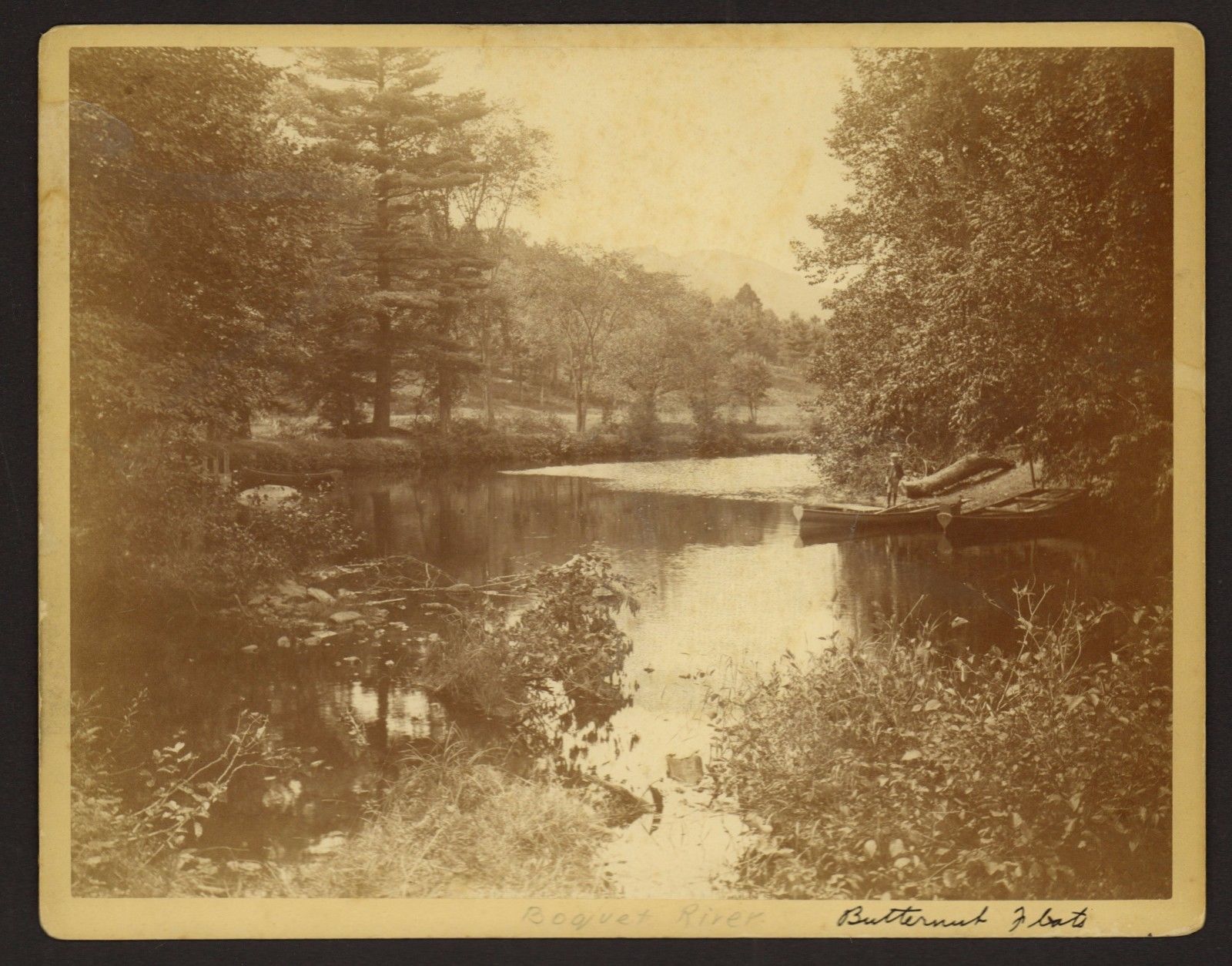 Butternut Flats on the Boquet River (Source: vintage postcard)