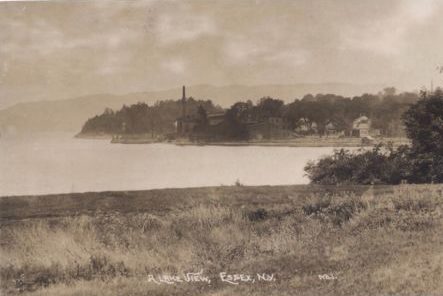 Industrial Waterfront, Essex on Lake Champlain, circa 1910 (detail from vintage postcard)