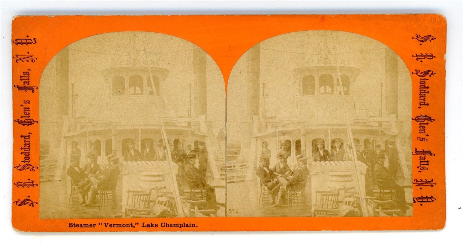 Steamer Vermont Stereoview, photographed by S.R. Stoddard c. 1870