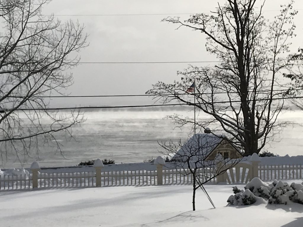 Winter Wonderland 2019: Rosslyn's boathouse buried in 20-24" of fresh snow. (Credit: R. P. Murphy)