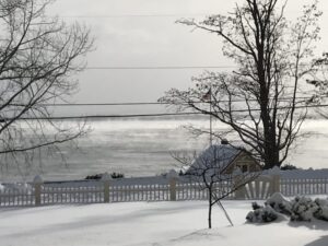 Winter Wonderland 2019: Rosslyn's boathouse buried in 20-24" of fresh snow. (Credit: P.M.)