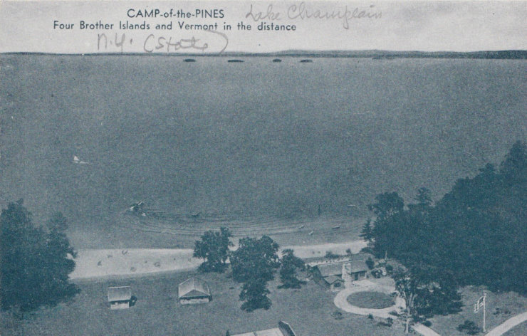 Camp of the Pines, Willsboro, NY (postcard)