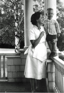 Phil Keuhlen with Jean (staff) at the Sherwood Inn, August 1951 (Source: Phil Keuhlen)