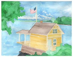 Back on March 28, 2022 I shared a whimsical watercolor illustration of Rosslyn's boathouse including some of the process. At the time I conceived of the exercise as a way to exercise my rudimentary watercolor abilities while enticing the universe to hasten the spring-to-summer transition.