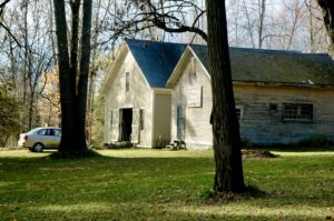 Ice House, Northeast Side: Photograph taken by Jason McNulty on November 8, 2004 and sent to George and Susan on July 6, 2010 following his first return visit to Rosslyn, the home where he grew up, since his parents sold the property to us.