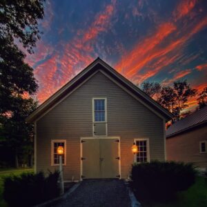 Tie dye dome behind carriage barn (Source: Geo Davis)