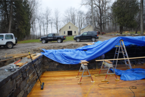 Decking Tent on Rainy Winter Day, December, 10 2008 (Source: Geo Davis)