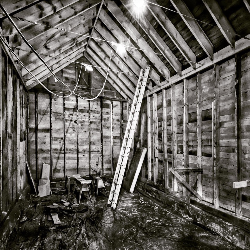 Clearing Out Historic Icehouse (Source: R.P. Murphy)