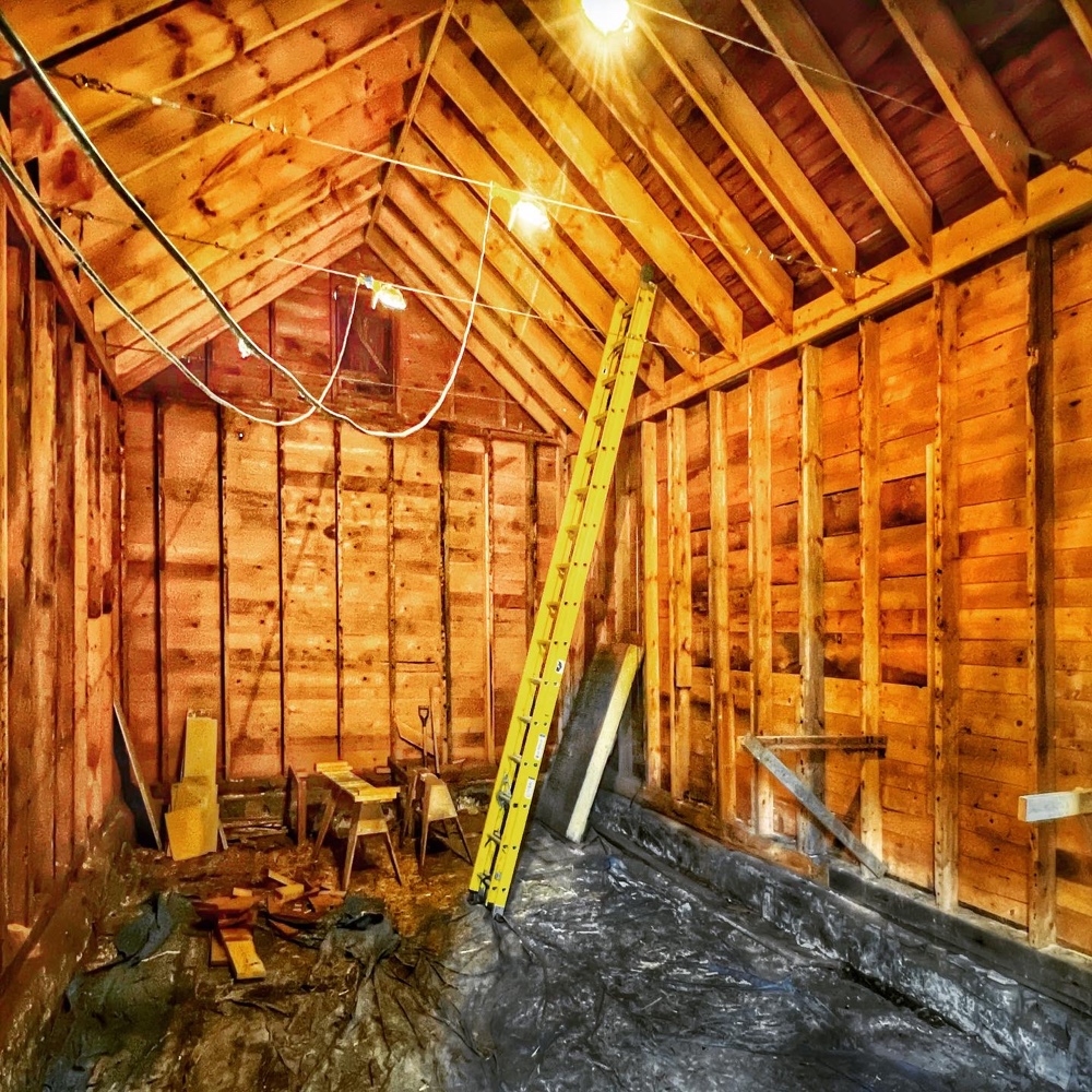 Clearing Out Historic Icehouse (Source: R.P. Murphy)