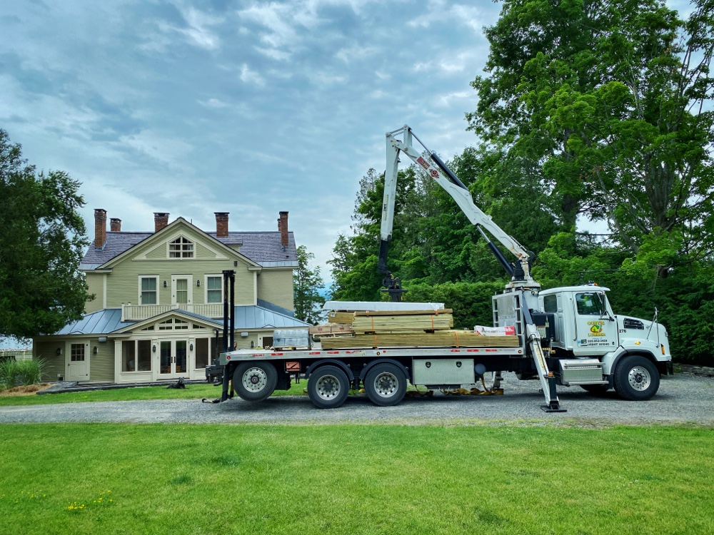 Deck Rebuild 2022: lumber delivery (Source: Geo Davis)