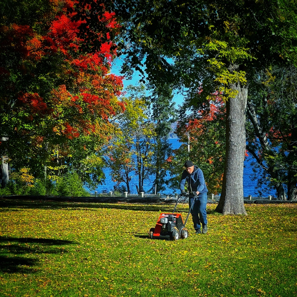 Autumn Aeration: Tony Foster preparing lawns for a healthy 2023 growing season (Source: R.P. Murphy)