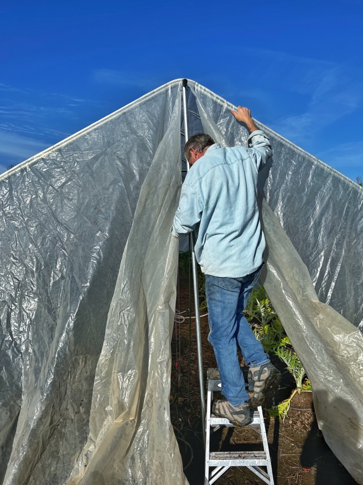 Hoop House Scissor Doors