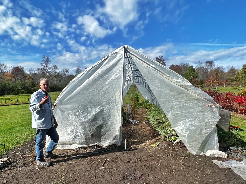 Hoop House Scissor Doors