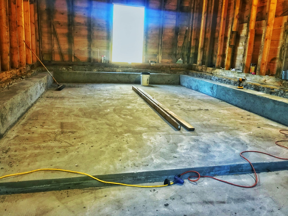 Icehouse Rehab 4: Concrete Work Complete