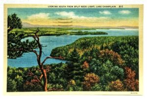 Looking South from Split Rock Light (Vintage Postcard)