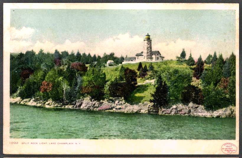 Split Rock Light, Essex, NY (Vintage Postcard)