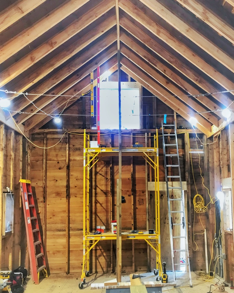 Icehouse Interior, East elevation gable window (Photo: Hroth Ottosen)