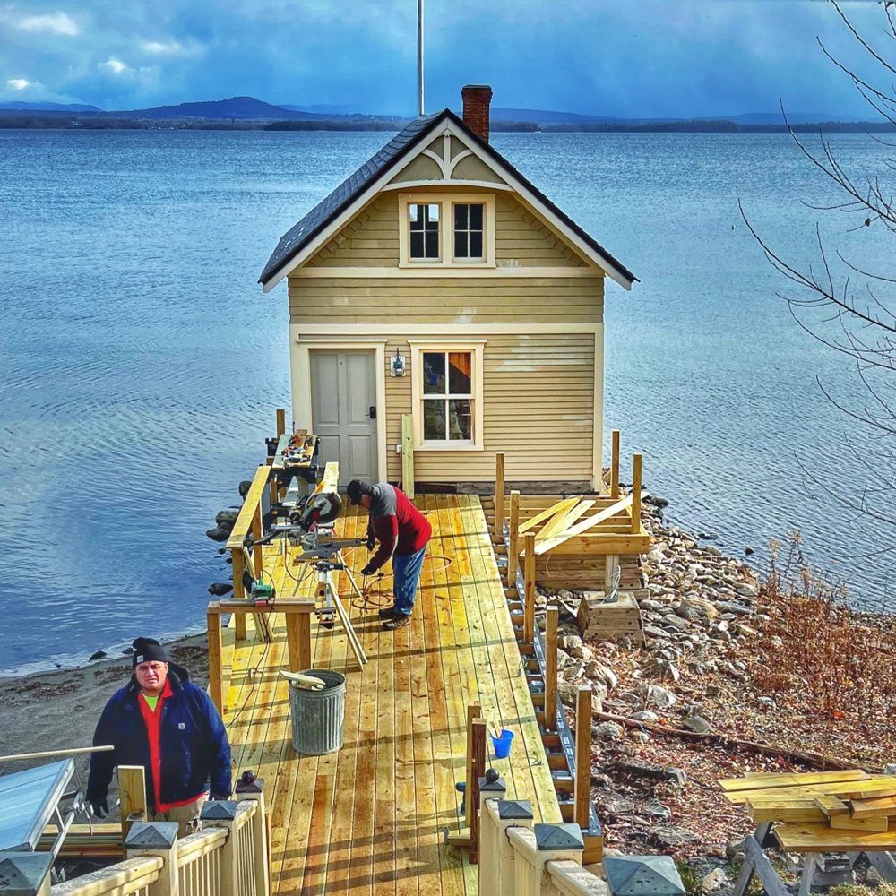 Redecking Boathouse Gangway (Photo: R.P. Murphy)