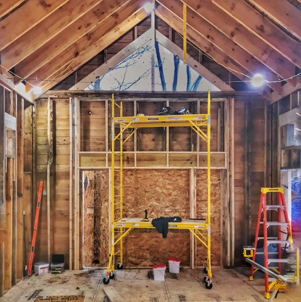 Icehouse Gable End Window, West Elevation, Interior View (Photo: Hroth Ottosen)