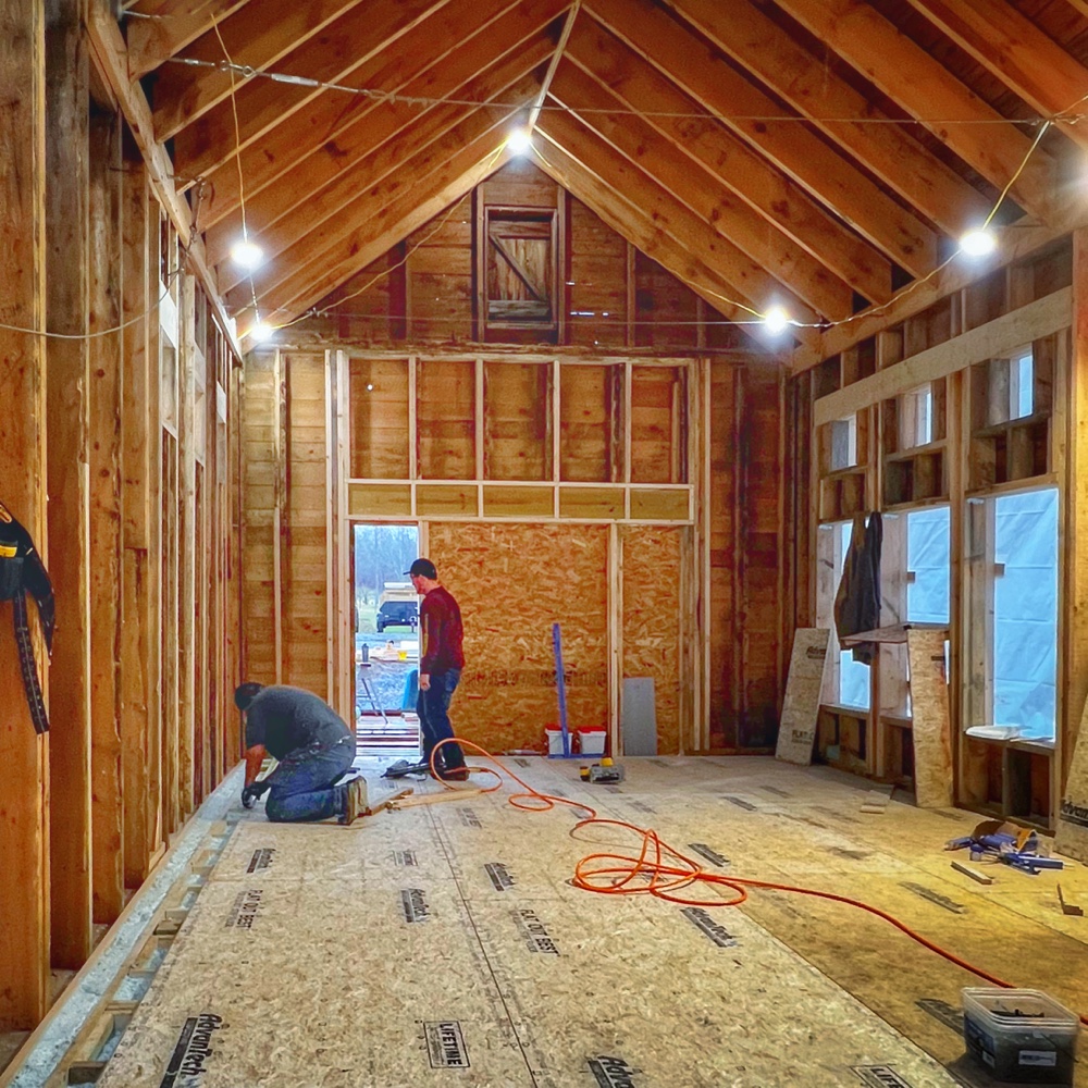 Icehouse Subfloor Installation Almost Complete (Photo: R.P. Murphy)