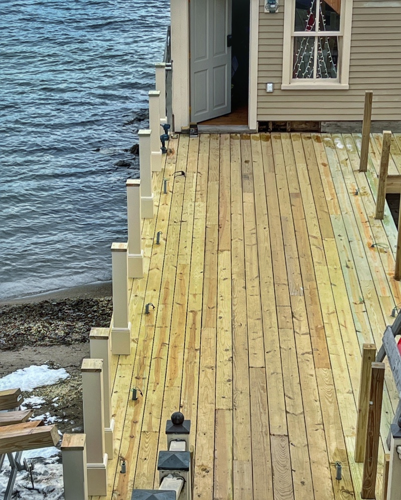 Boathouse Northside Posts Installed (Photo: R.P. Murphy)