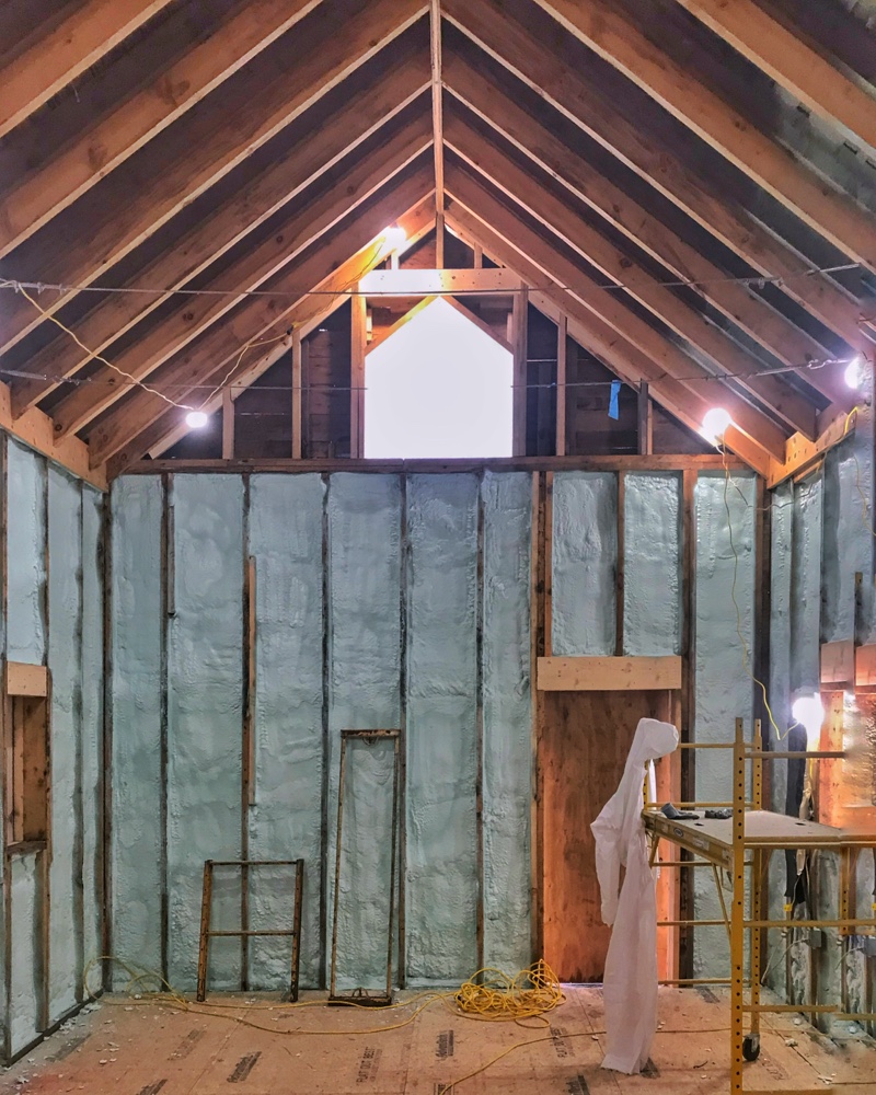 Icehouse Interior, East elevation gable window (Photo: Hroth Ottosen)