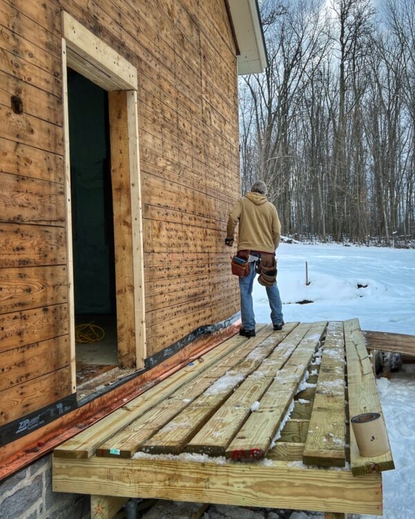 Hroth begins ZIP System installation on east elevation (Photo: R.P. Murphy)