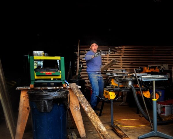 Tony Upcycling Garapa Decking (Photo: R.P. Murphy)