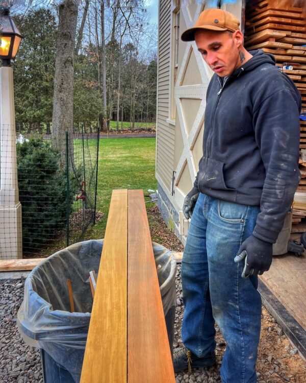 Tony Upcycling Garapa Decking (Photo: R.P. Murphy)