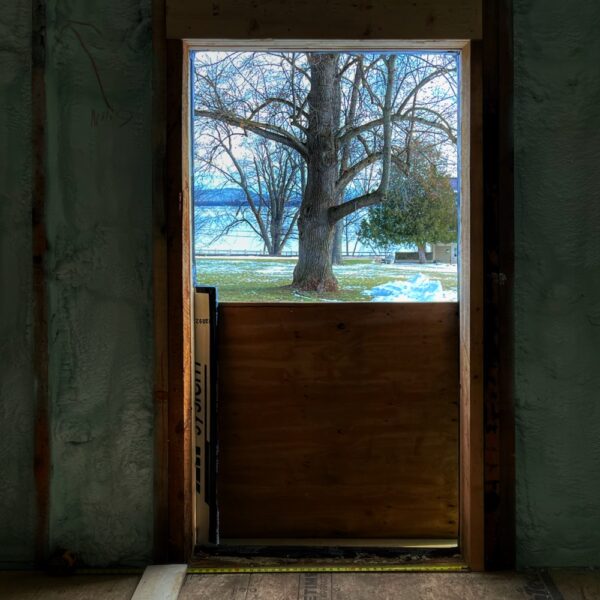 Voyeuristic Glimpses: icehouse door, December 27, 2022 (Photo: R.P. Murphy)