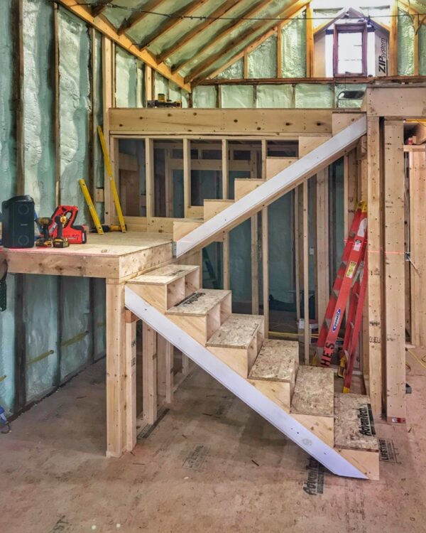 Stair Framing to the Loft Complete! (Photo: Hroth Ottosen)