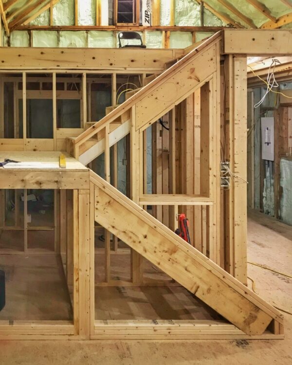 Stair Framing to the Loft Complete! (Photo: Hroth Ottosen)