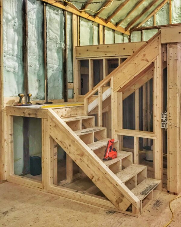 Stair Framing to the Loft Complete! (Photo: Hroth Ottosen)