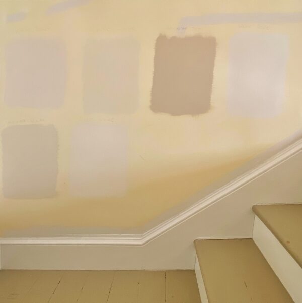 Sample Paint Swatches for Entrance Hallway, 2023 (Photo: Geo Davis)