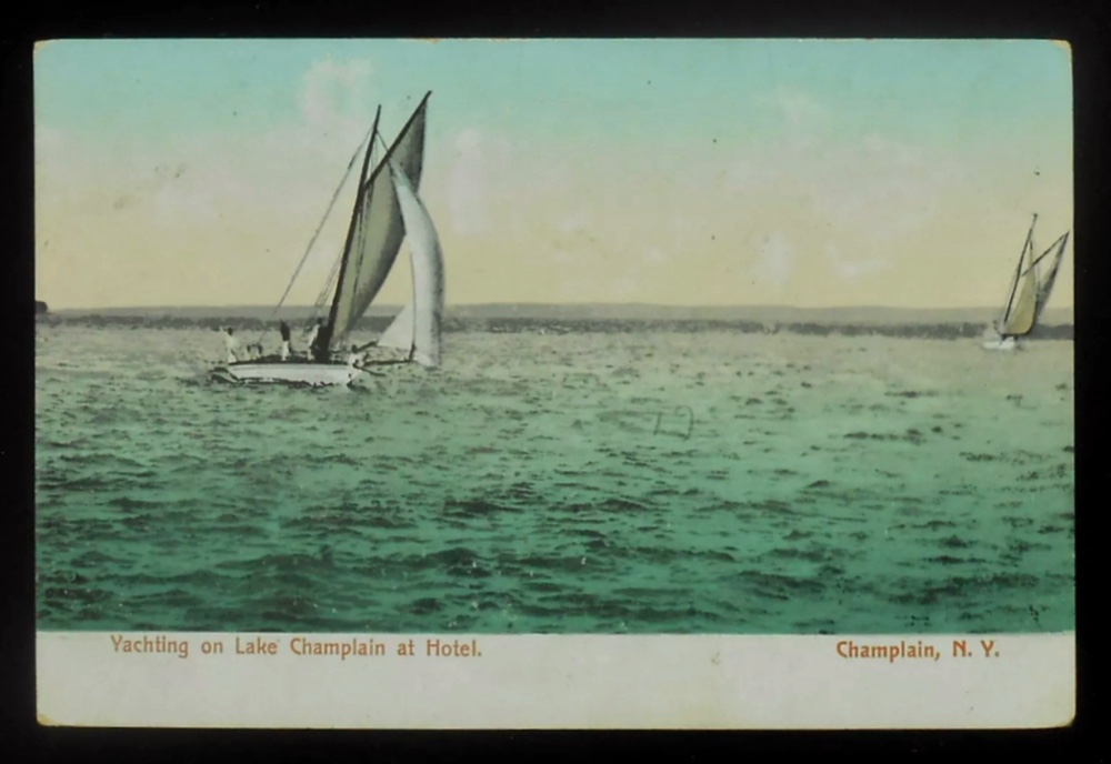 Yachting on Lake Champlain (Source: Vintage Postcard)