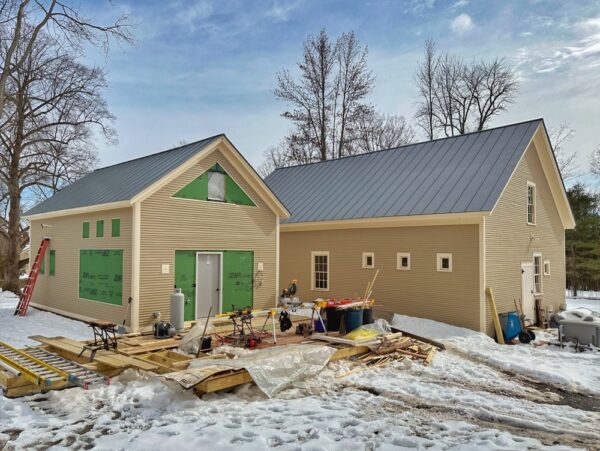 Icehouse West Elevation Clapboard Complete (Photo: Geo Davis)