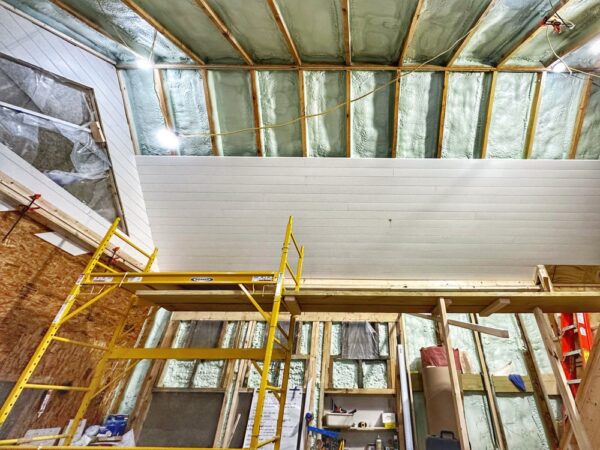 Nickel Gap Progress on Icehouse Ceiling (Photo: Geo Davis)