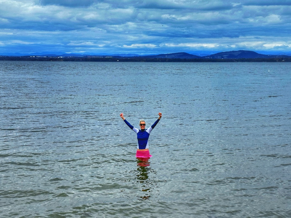 35° Morning Dip​ in Lake Champlain (Photo: Geo Davis)