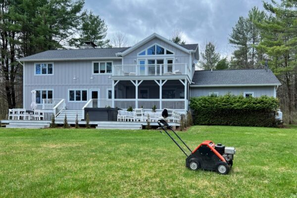 After Aerating Lawn at ADK Oasis Lakeside (Source: Tony Foster)