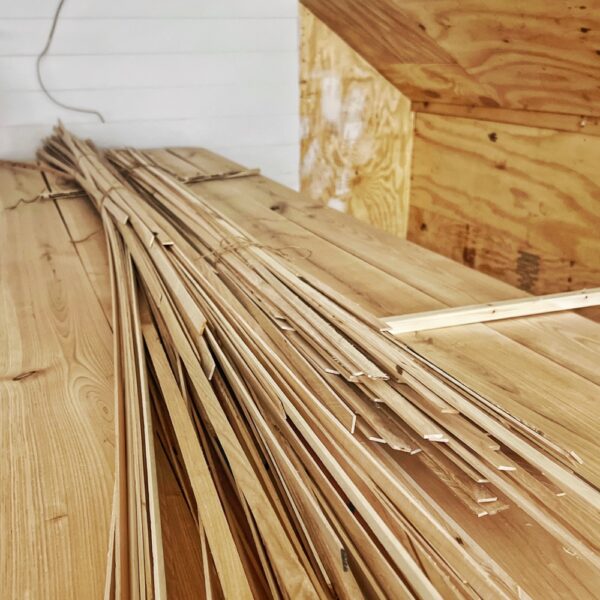 Closeup of Splines Acclimating in Lumber Loft (Photo: R.P. Murphy)